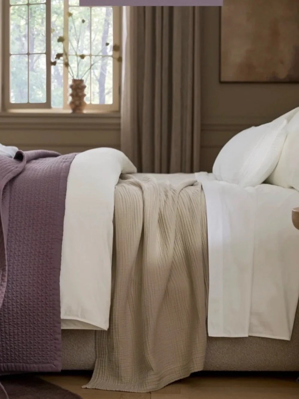 Boll & Branch Signature Textured Organic Cotton Quilt Plum King